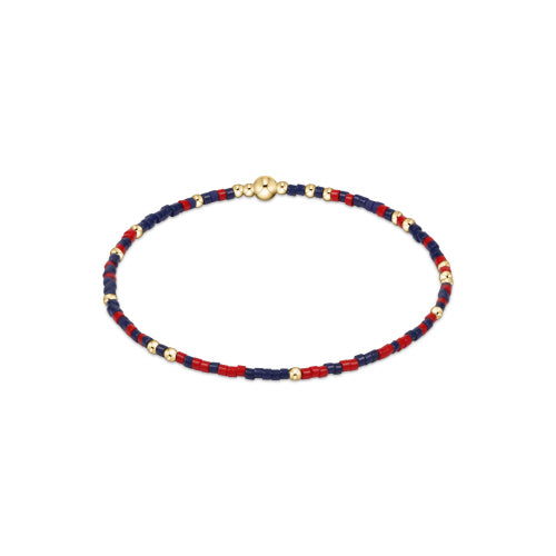 enewton 7.25" extends  Gameday Hope Unwritten Bracelet - Matte Navy Bright Red