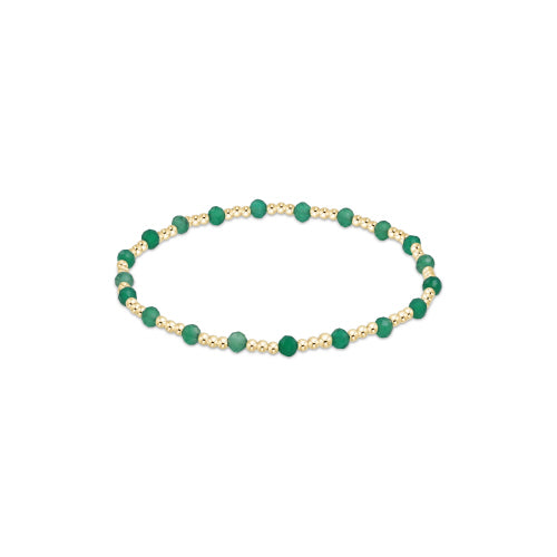 enewton 7.25" extends - Gemstone Gold Sincerity Pattern 3mm Bead Bracelet