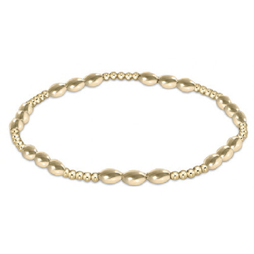 enewton 6.25" Harmony Joy Pattern 2mm Bead Bracelet - Gold