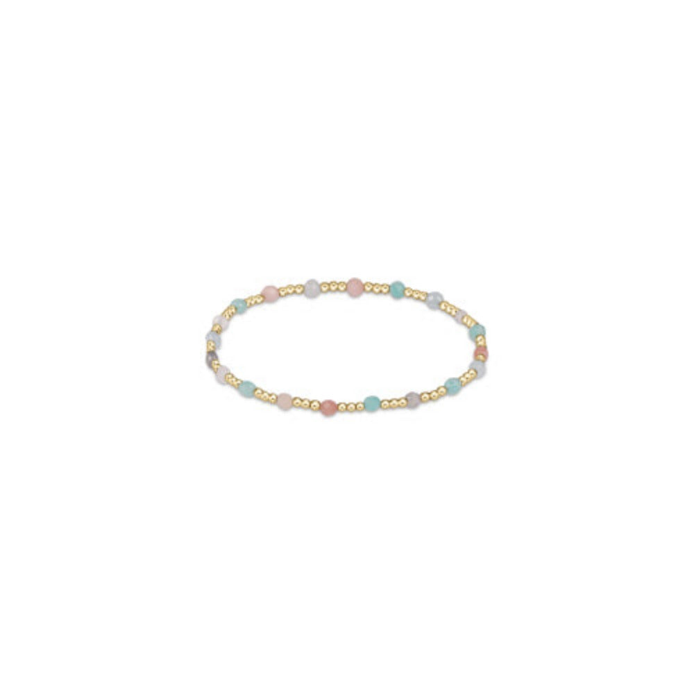 enewton 6.25" Gemstone Gold Sincerity Pattern 3mm Bead Bracelet - Spring/Summer 2024