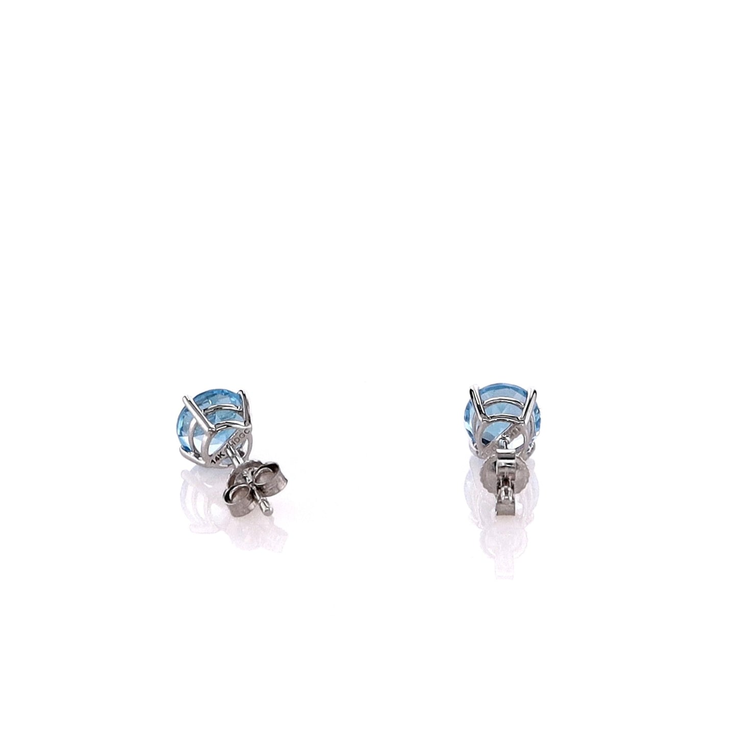 Smyth Jewelers 14k Gold Swiss Blue Topaz Stud Earrings