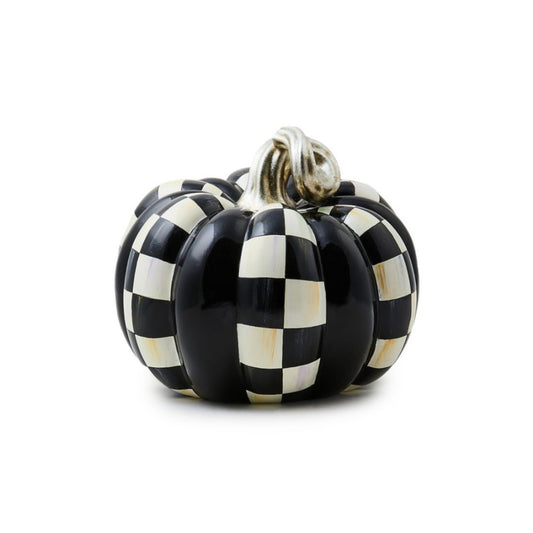 MacKenzie-Childs Haunted House Courtly Check Pumpkin