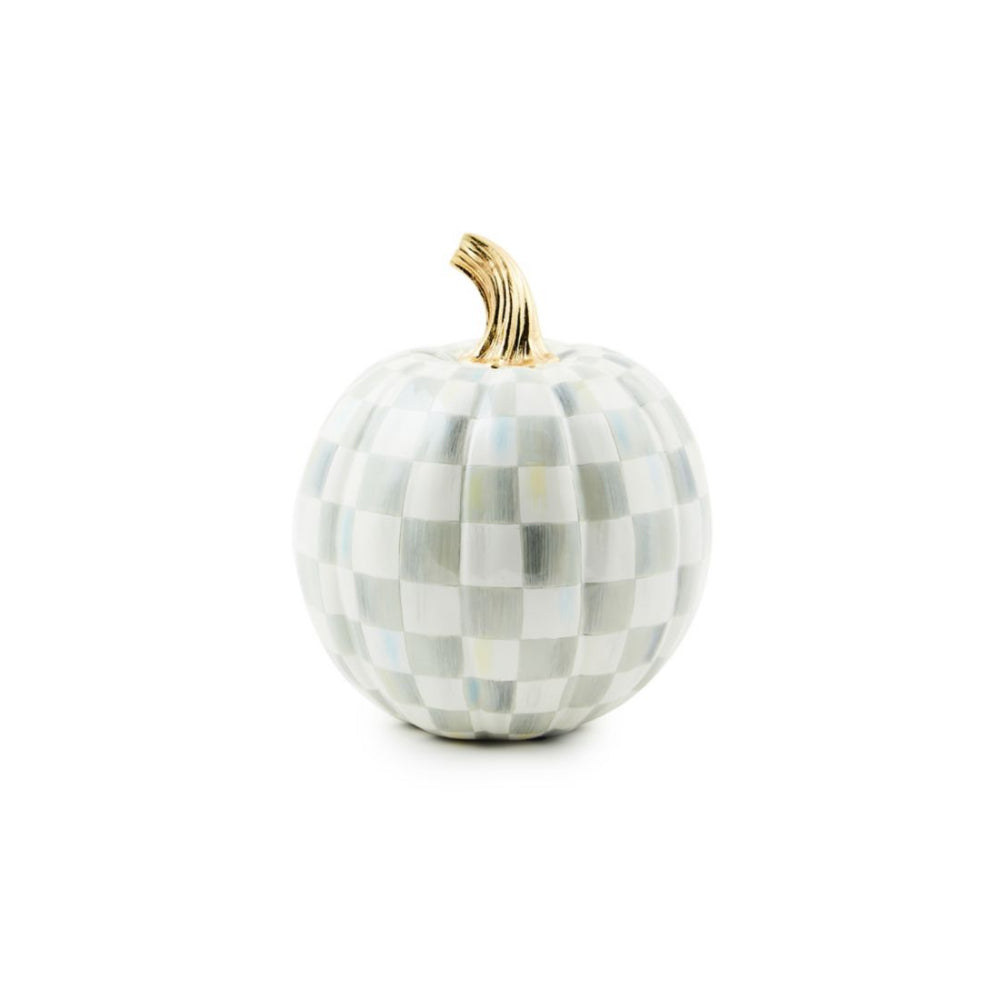 MacKenzie-Childs Sterling Check Pumpkin