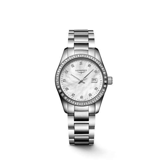 Longines Conquest Classic 29mm Quartz Watch with Diamonds