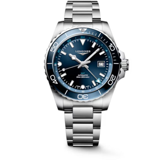 Longines Hydroconquest GMT 43mm Automatic - Blue Dial and Bezel, L38904966
