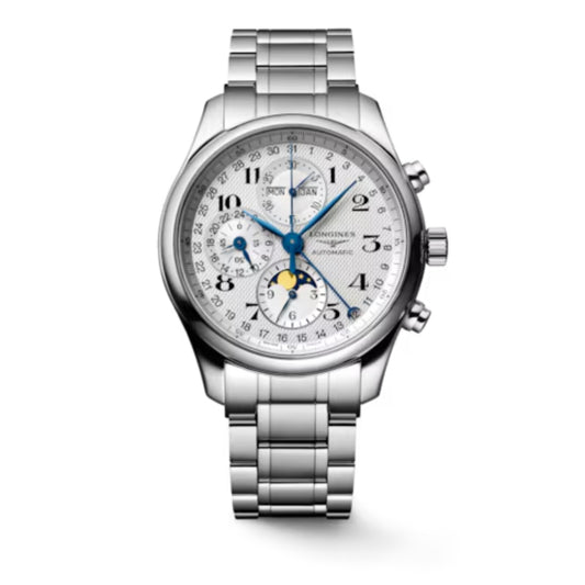 Longines Master Collection Chrono Moonphase 42mm - Silver Dial, L27734786