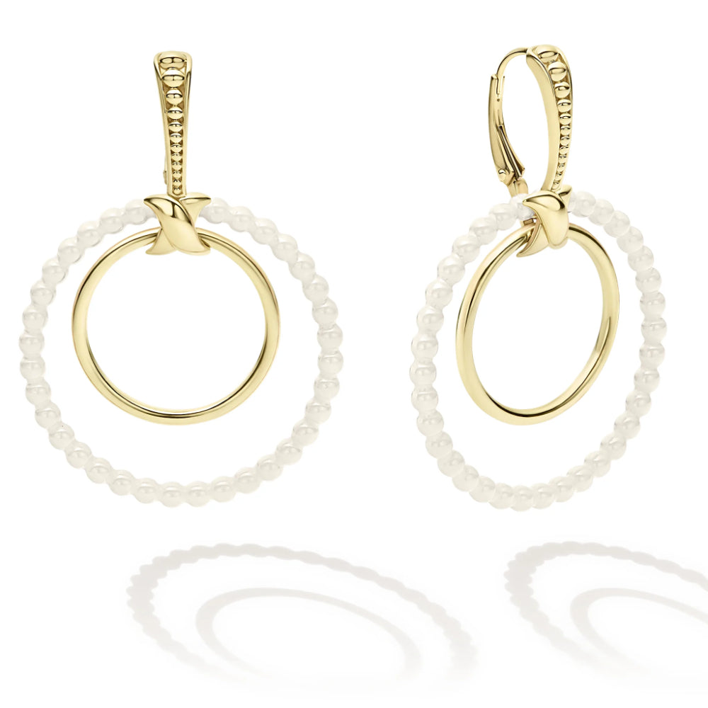 Lagos 18k Meridian Double Circle Earring Set, Interchangable