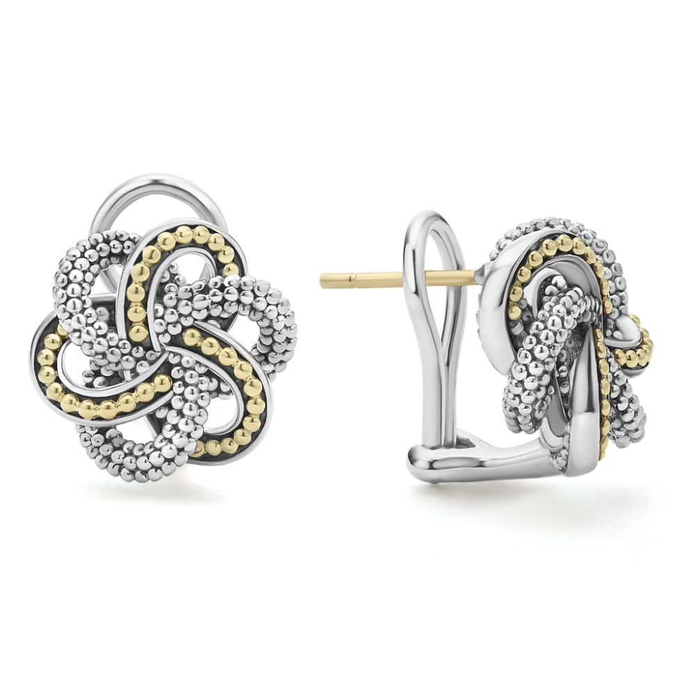 Lagos Two-Tone Love Knot Earrings