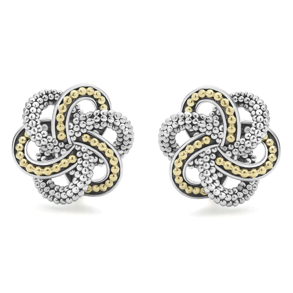 Lagos Two-Tone Love Knot Earrings