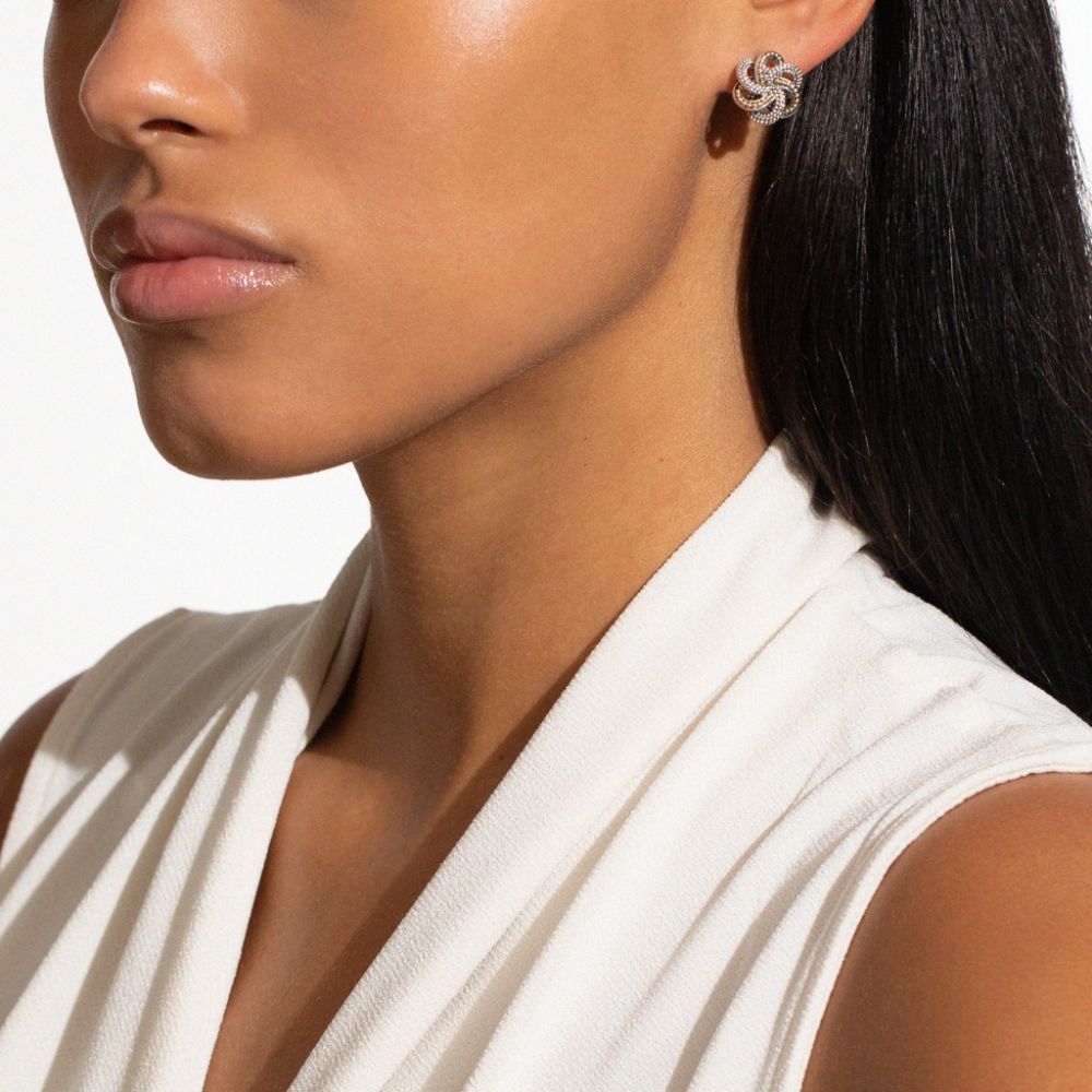 Lagos Two-Tone Love Knot Earrings