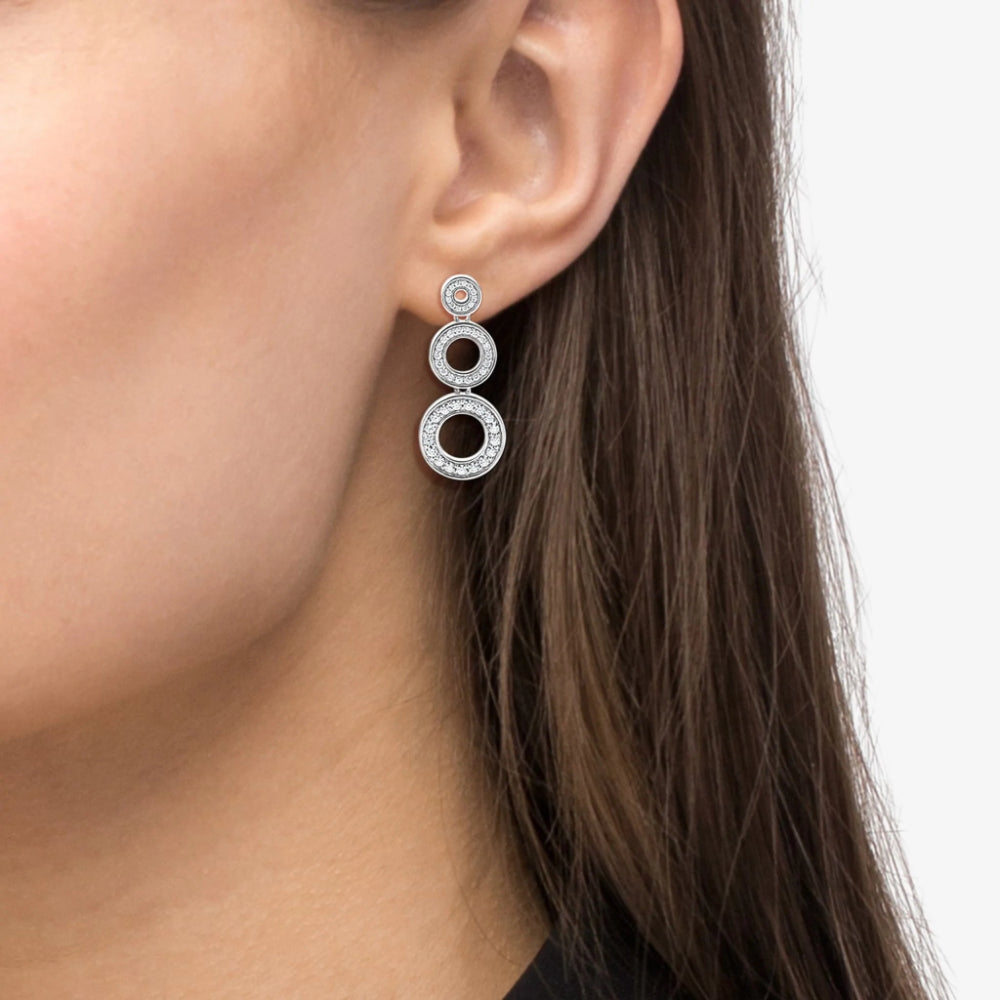 Lagos Diamond Circle Drop Earrings