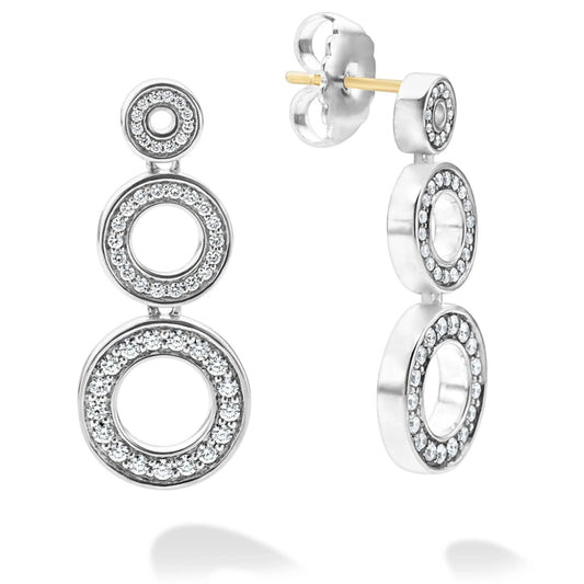 Lagos Diamond Circle Drop Earrings