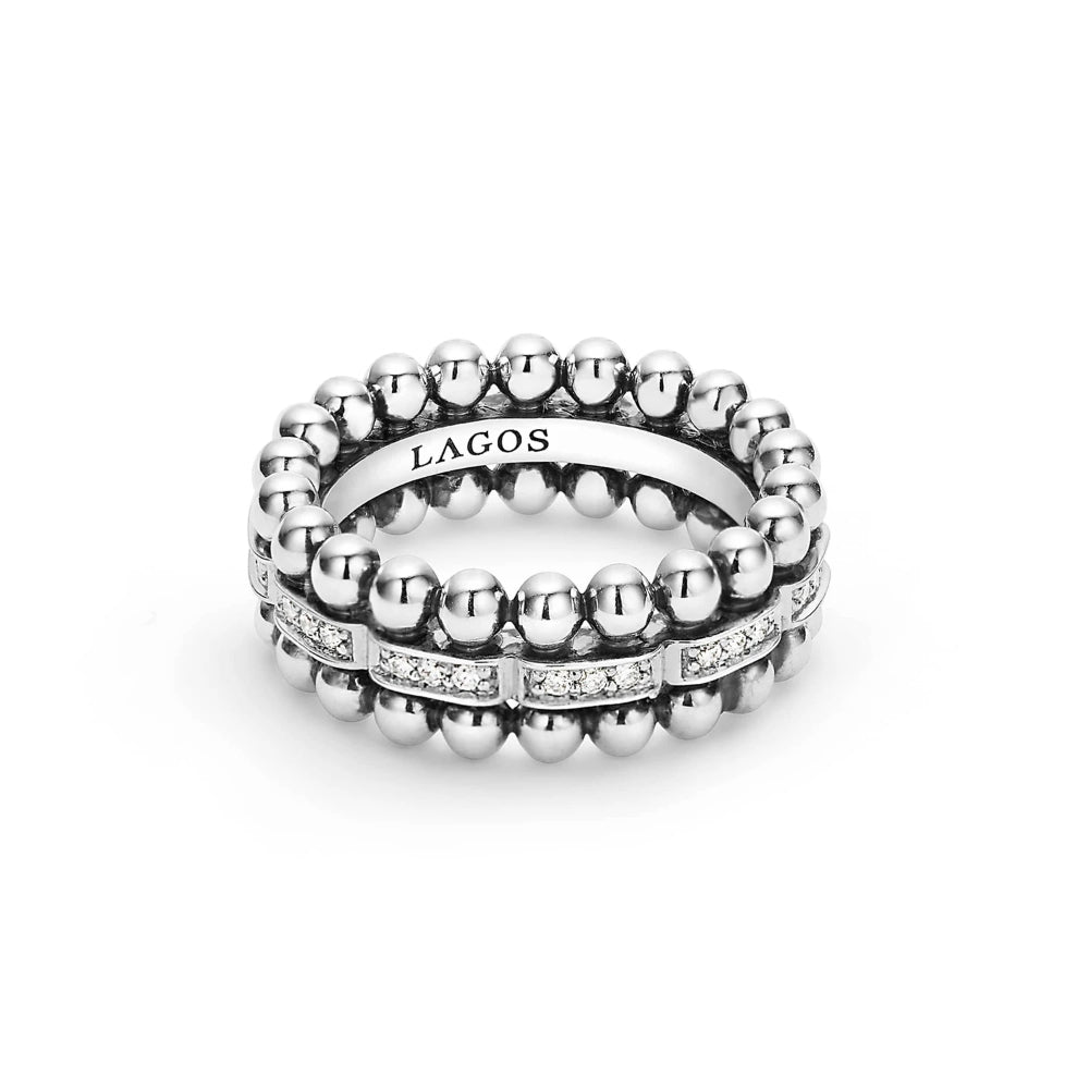 Lagos Caviar Spark Diamond Ring