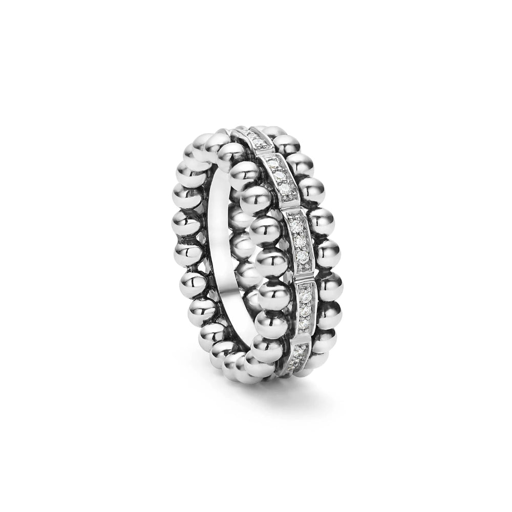 Lagos Caviar Spark Diamond Ring