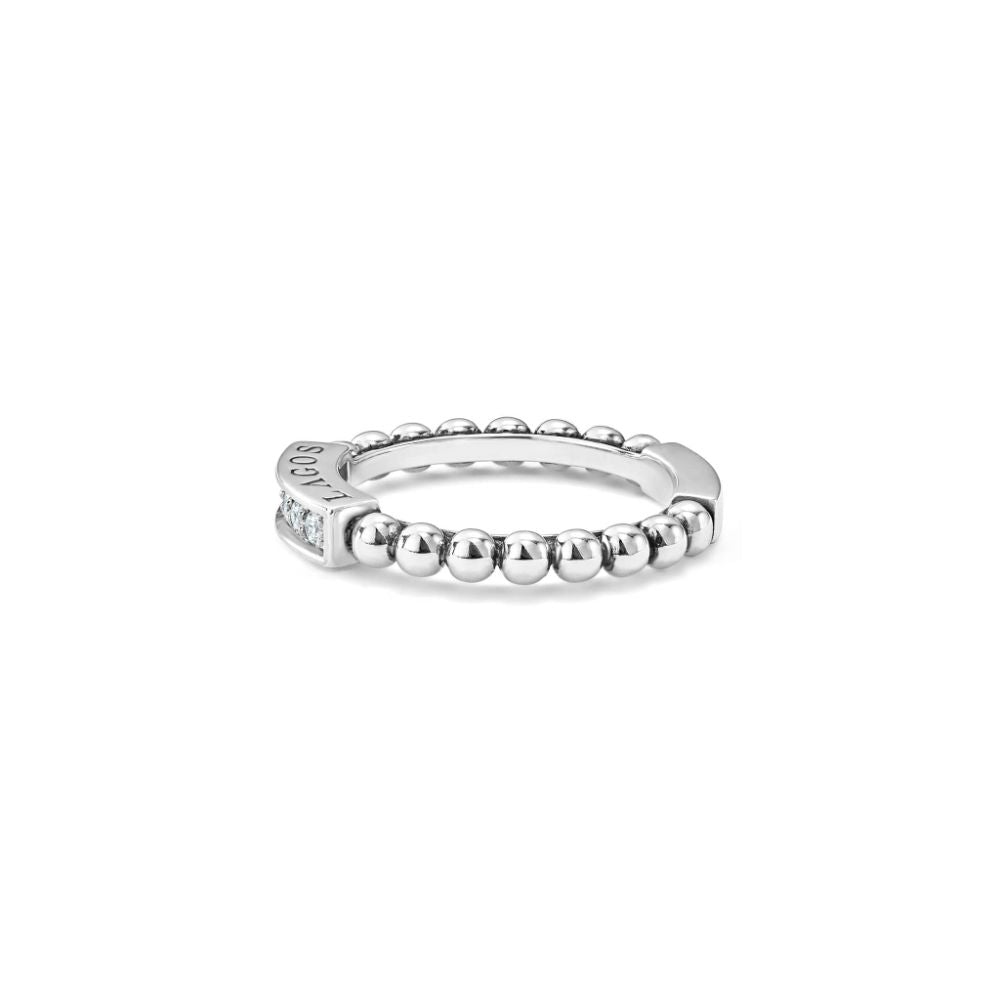 Lagos Caviar Spark Diamond Stacking Ring