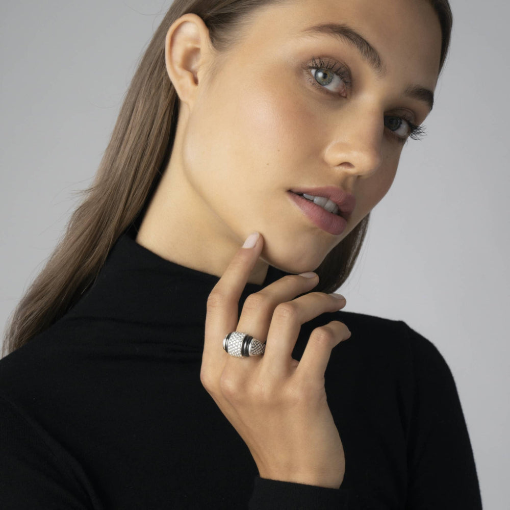 Lagos black caviar ring shop
