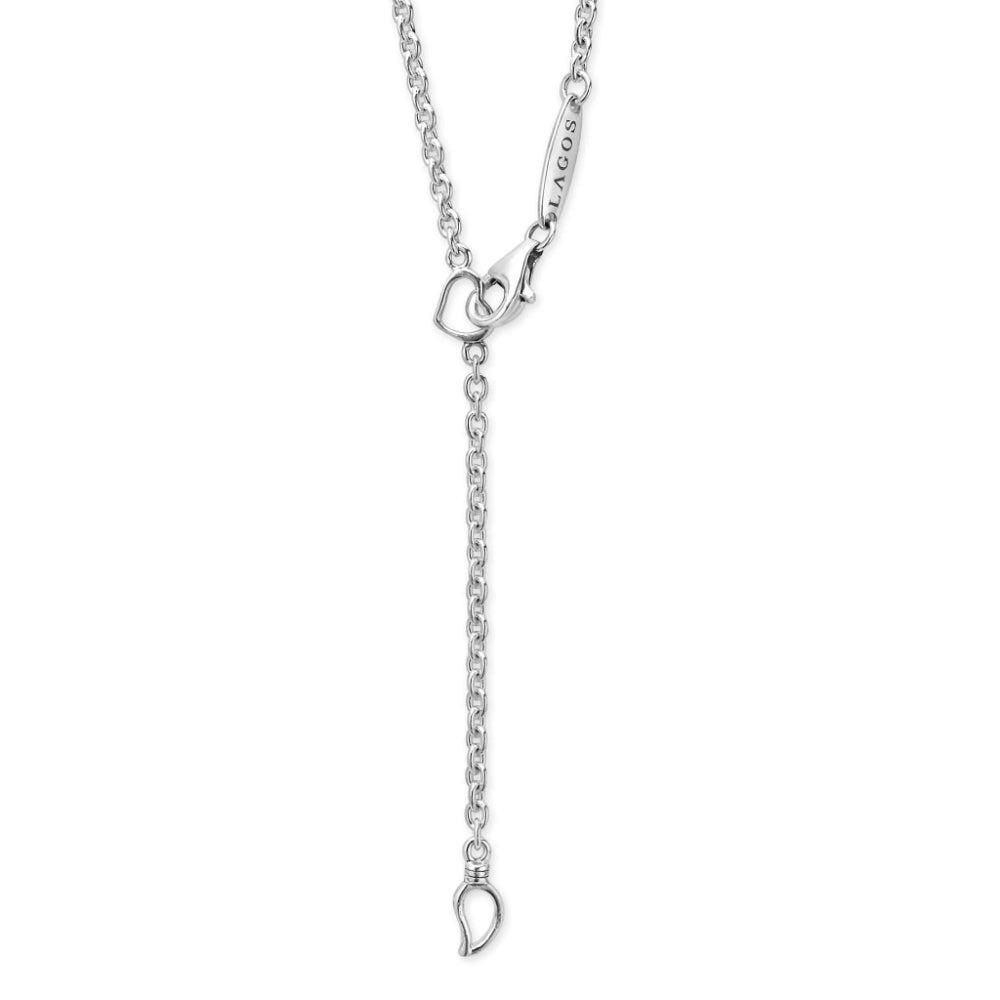 Lagos Lux Two Tone Oval Diamond Pendant Necklace