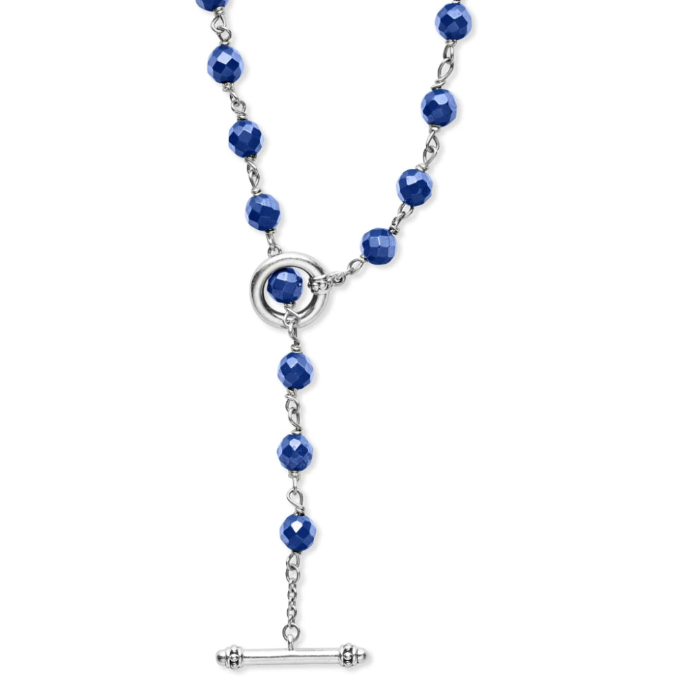 Lagos Caviar Icon Long Ultramarine Ceramic Beaded Necklace