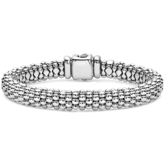 Lagos Signature Caviar 9mm Silver Caviar Bracelet