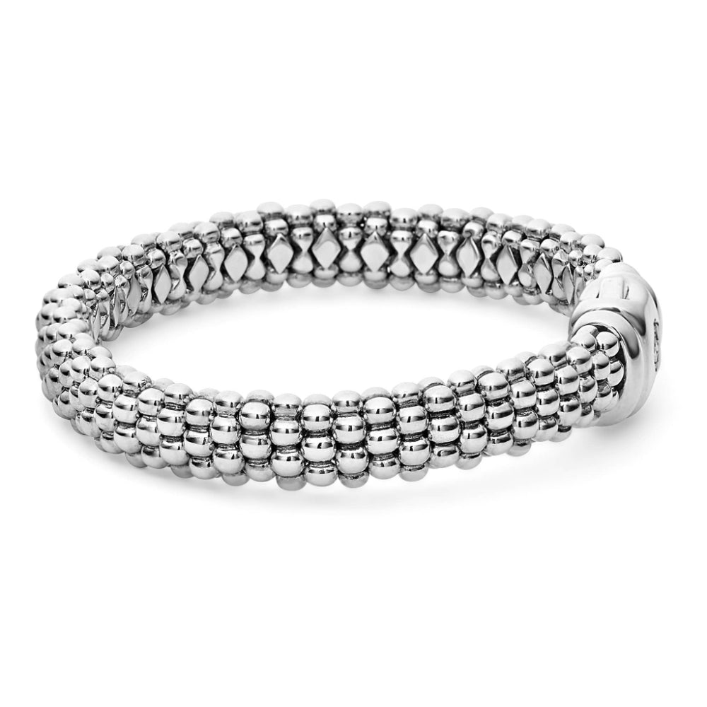 LAGOS Enso Sterling Silver Diamond Circle Caviar Bracelet 6 mm – Blue  Ribbon Rarities