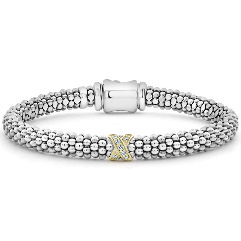 Lagos Single Station X Two-Tone Diamond Bracelet – Smyth Jewelers