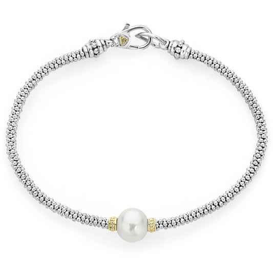 Lagos Luna Single Pearl Caviar Bracelet