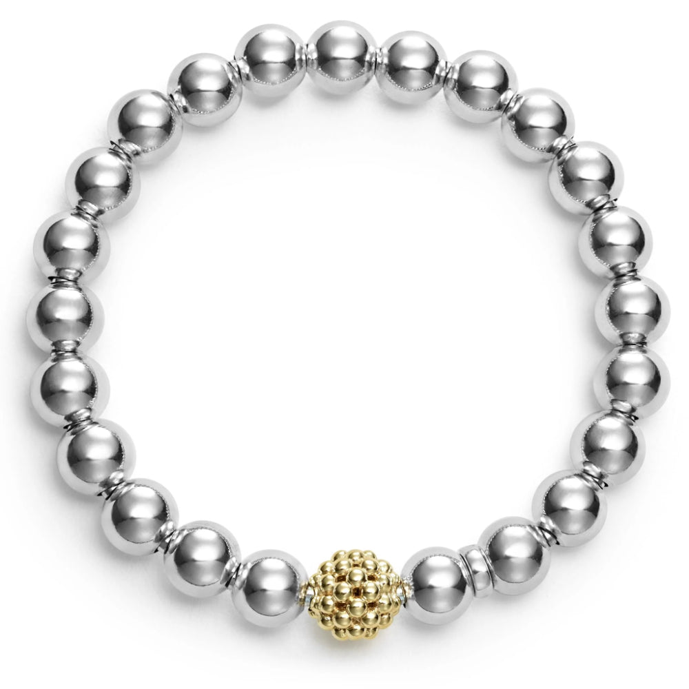 Lagos Signature Caviar Stretch Gold Bead Bracelet