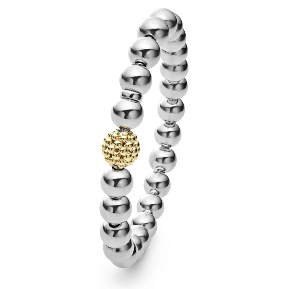 Lagos Signature Caviar Stretch Gold Bead Bracelet