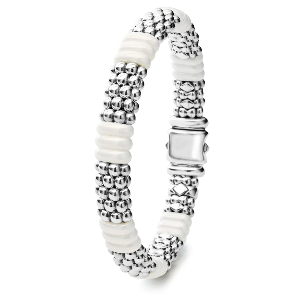 Lagos White Caviar Ceramic Beaded Bracelet