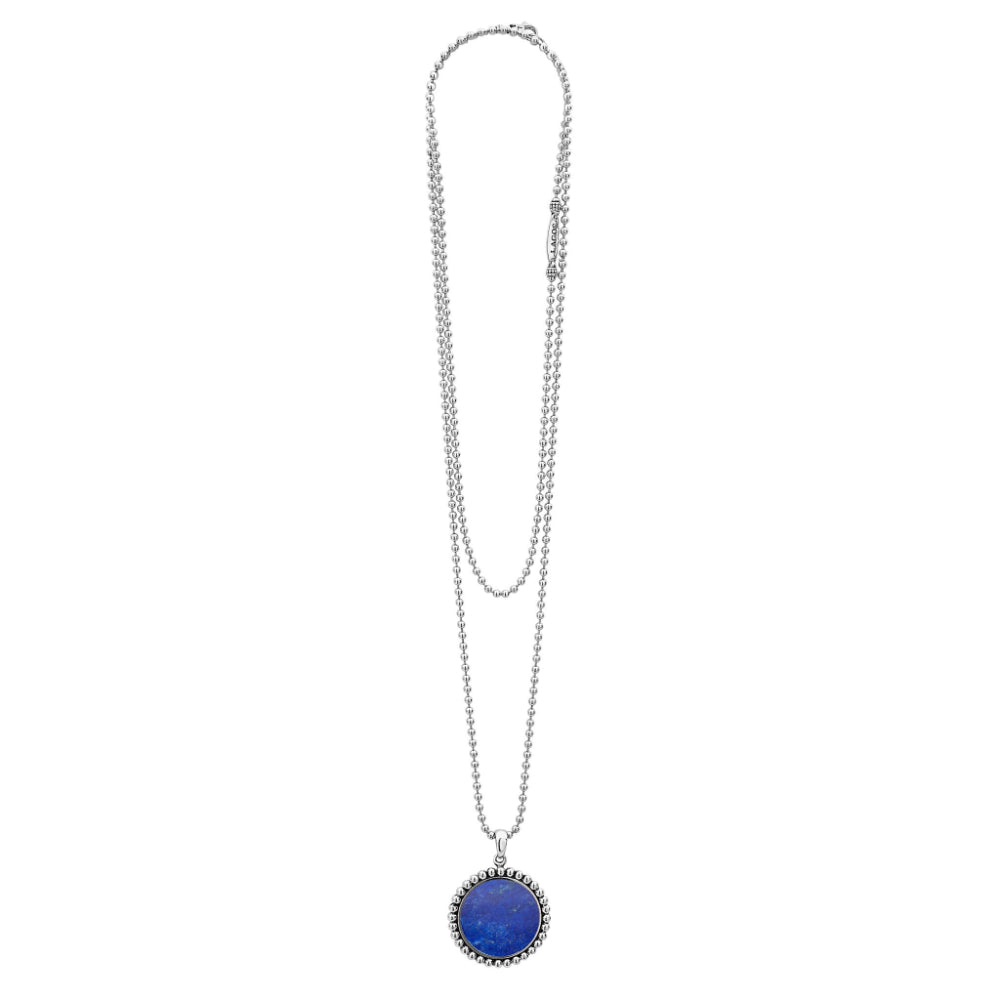 Lagos Maya Large Lapis Circle Pendant Smyth Jewelers
