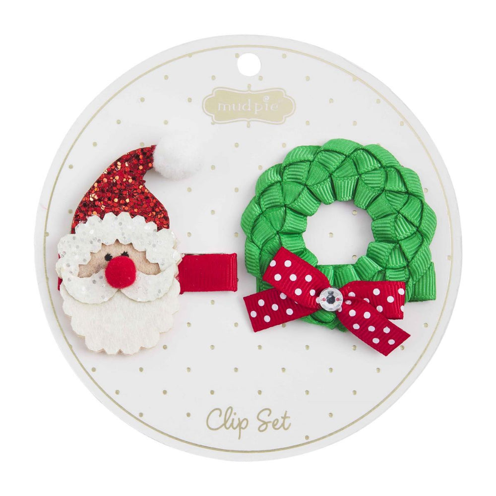 Mud Pie Assorted Christmas Hair Clip Sets