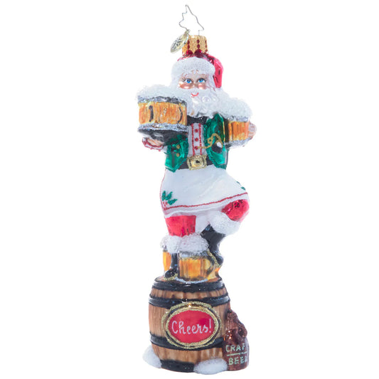 Christopher Radko Three Cheers for Santa Ornament