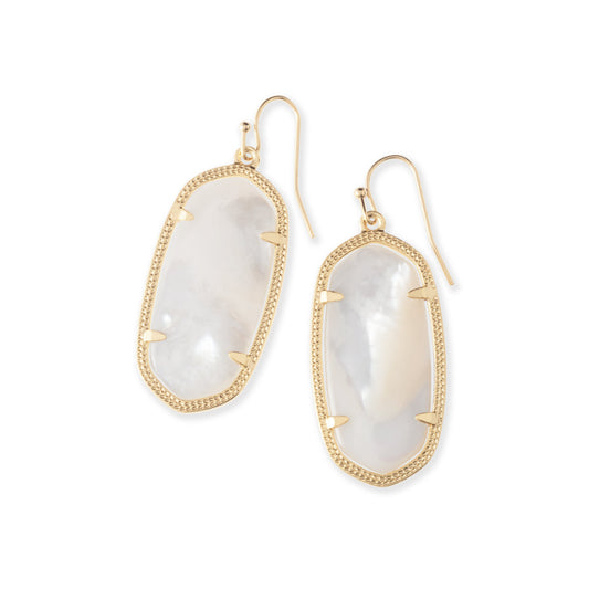 Kendra Scott Elle Drop Earrings in Ivory Mother-of-Pearl