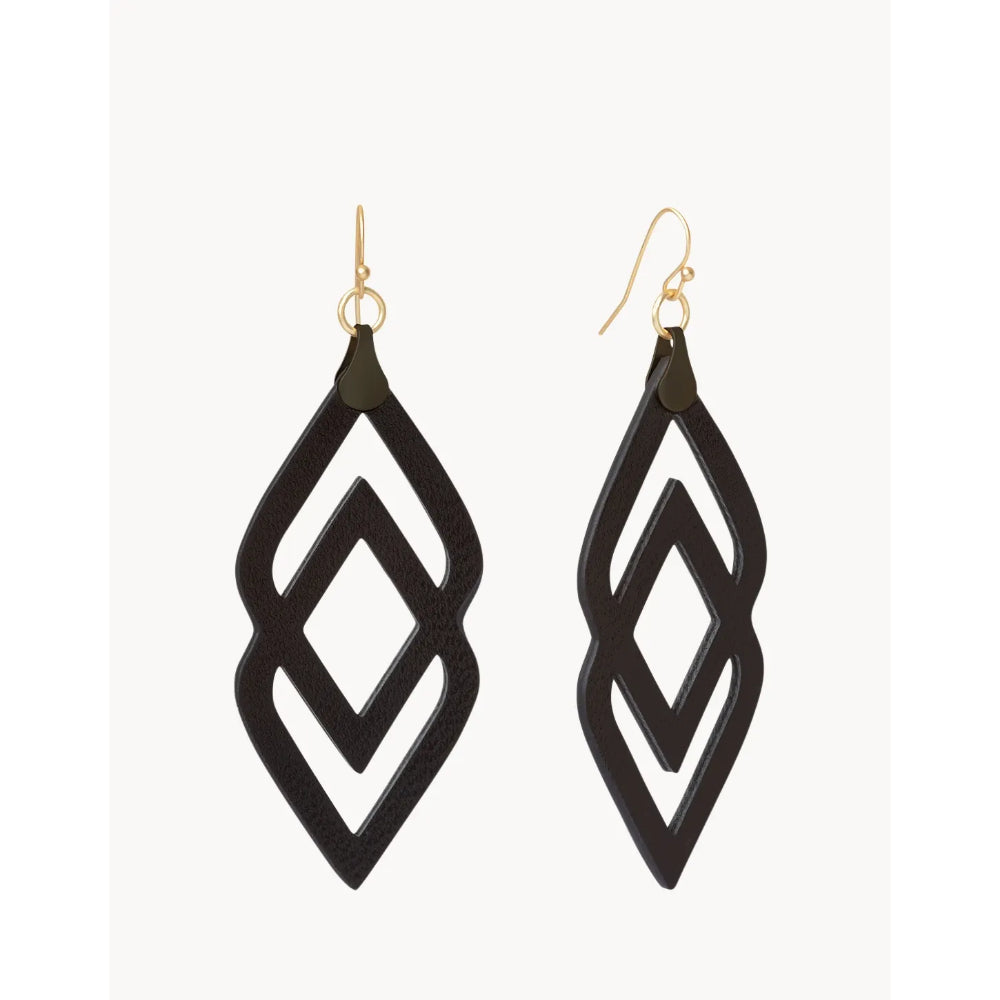 Spartina Deco Drama Leather Earrings – Smyth Jewelers