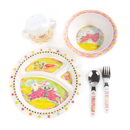 MacKenzie-Childs Toddler's Dinnerware Set - Bunny