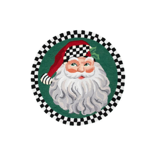 MacKenzie-Childs Santa Rug- 3' Round