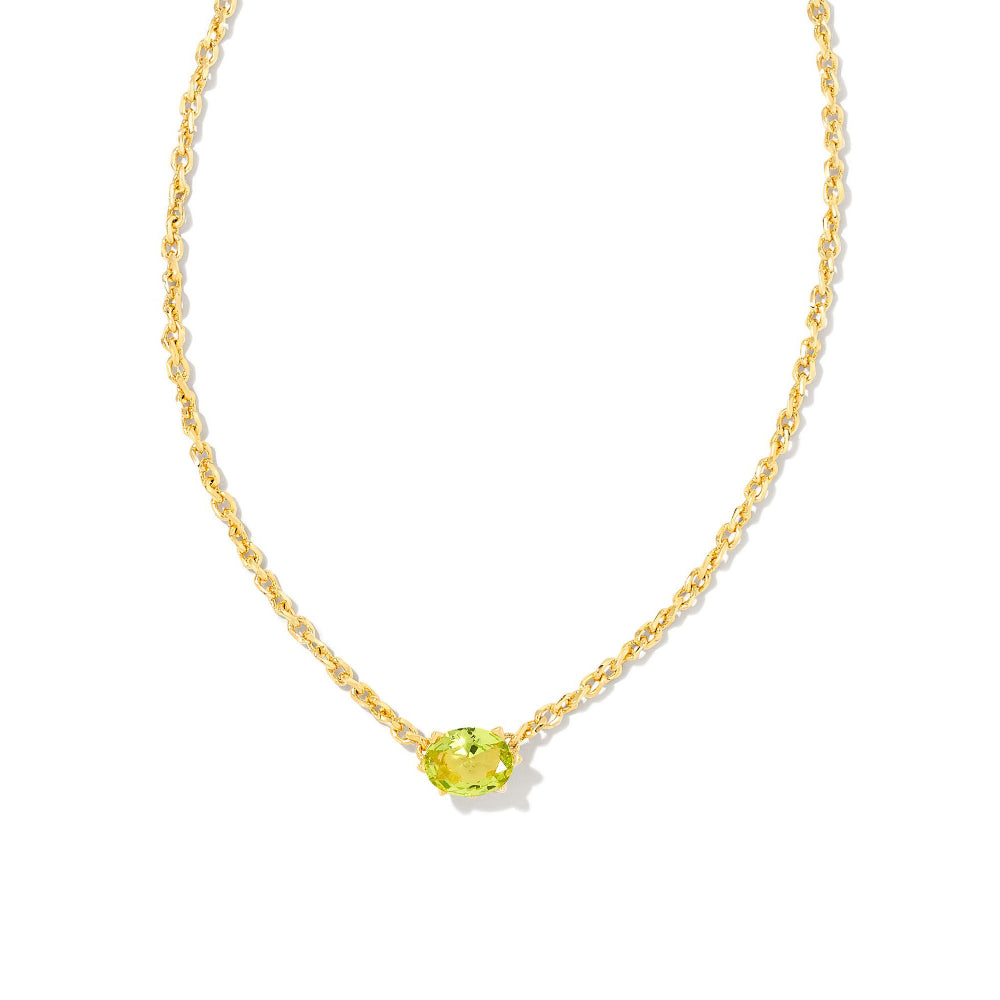 Kendra Scott Cailin Gold Pendant Necklace Red Crystal