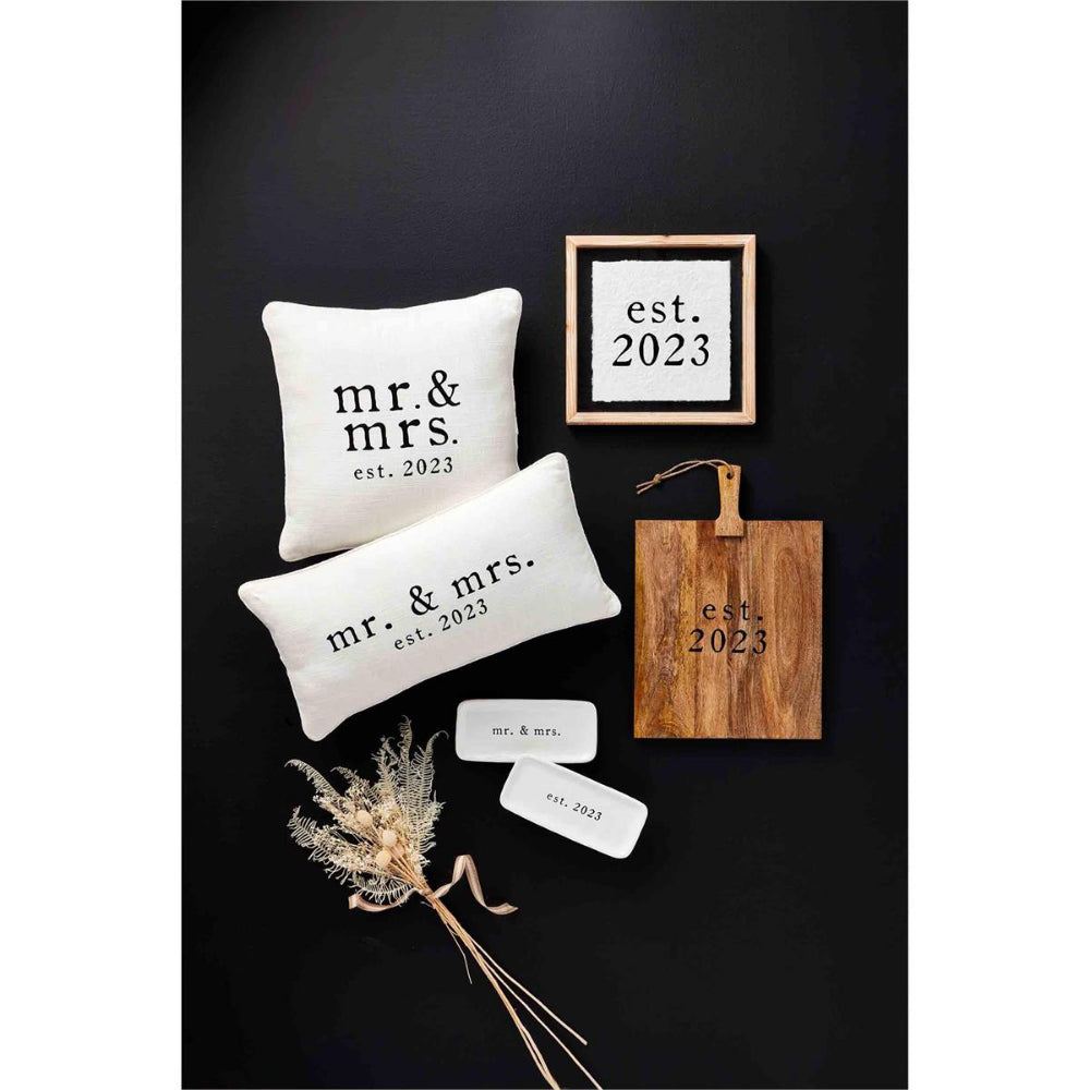 Mud pie mr and mrs outlet pillow