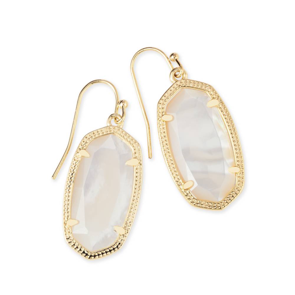 Kendra Scott Dani Drop Earrings in Ivory Mother-of-Pearl