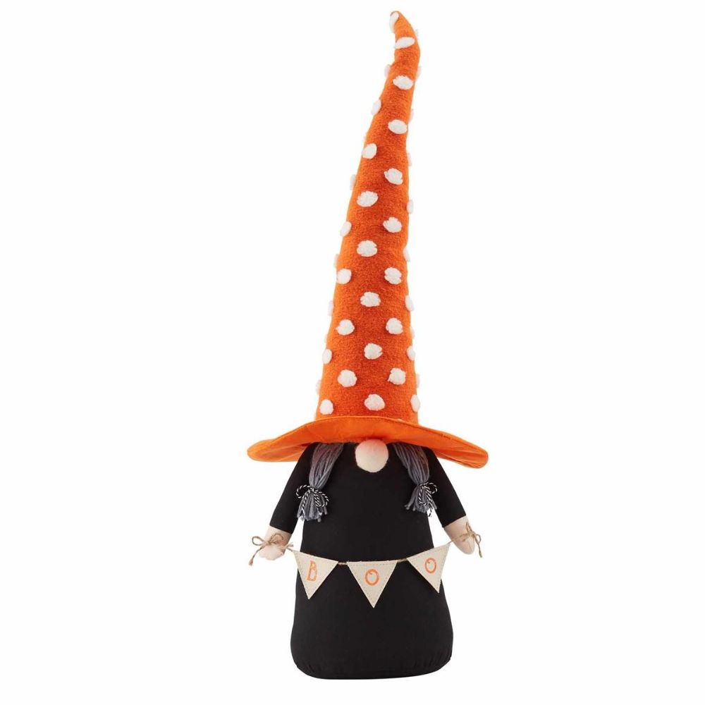 Mud Pie X-Large Orange Witch Gnome