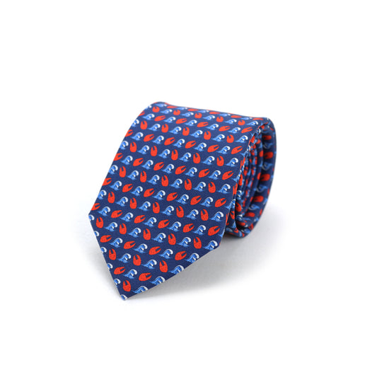 Lazy Jack Press Navy Blue "Claws Up" Tie