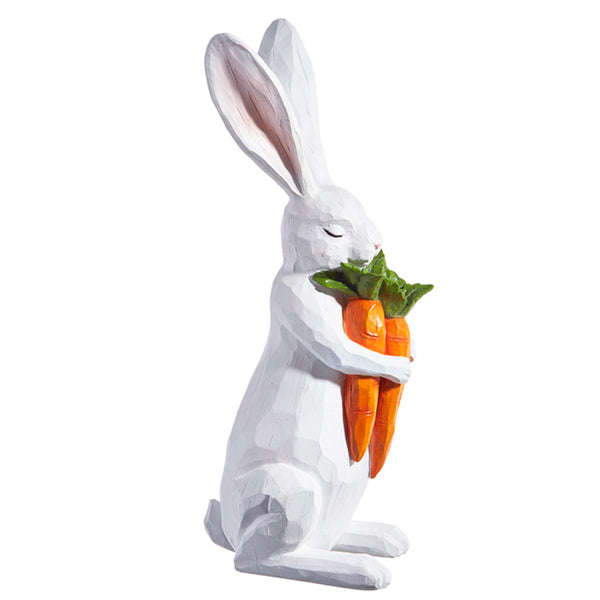 ⭐️EASTER⭐️CERAMIC BUNNY W/CARROT SET OF cheapest 2⭐️ SLIDE FOR MEASUREMENTS!