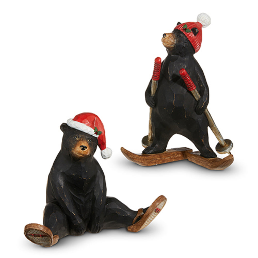 Raz Imports Black Bear Snow Sport Figurine