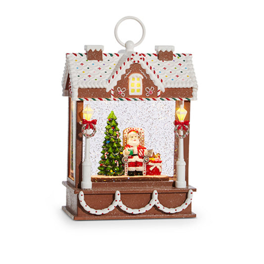 Raz Imports Santa Musical Lighted Water Gingerbread House