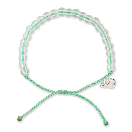 4Ocean Loggerhead Sea Turtle Sea Foam Green Beaded Bracelet