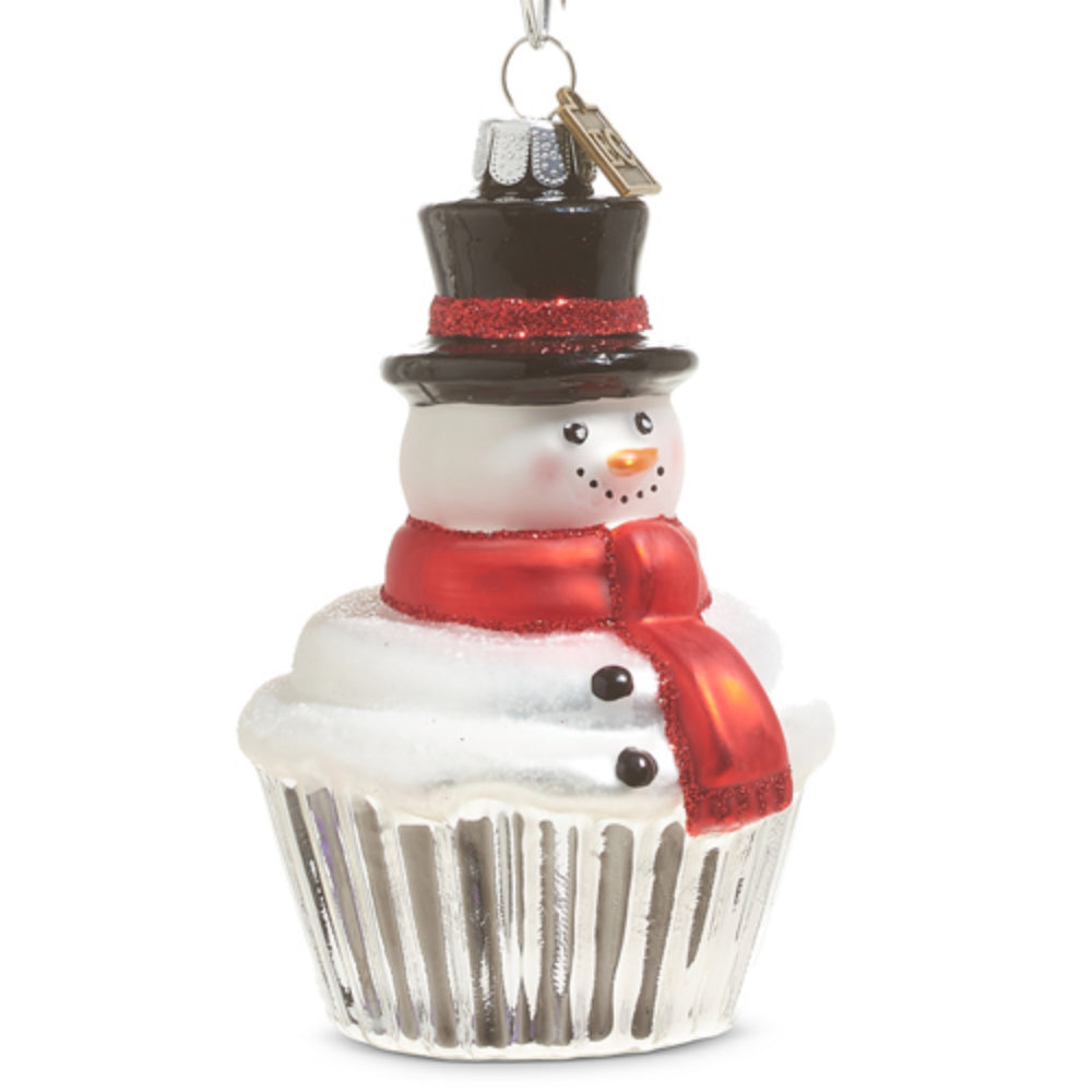 Melting Snowman Cupcake Ornament