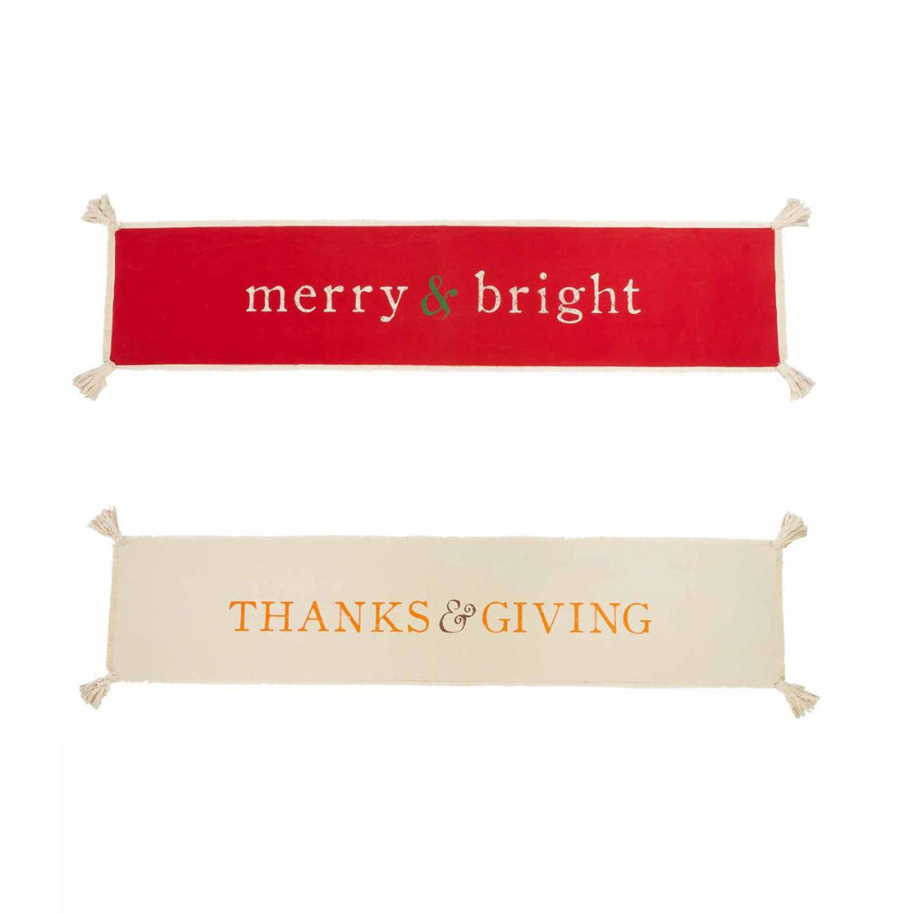 Mud Pie Reversible Holiday Table Runner