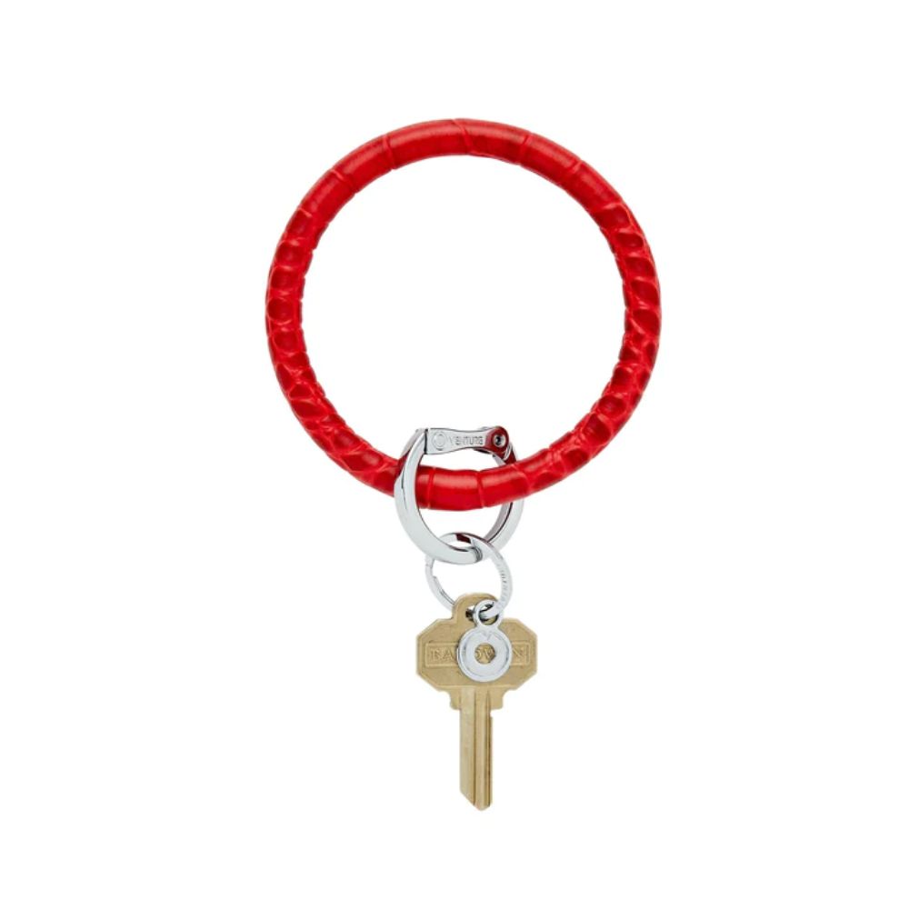 Oventure Cherry on Top Croc-Embossed - Leather Big O® Key Ring