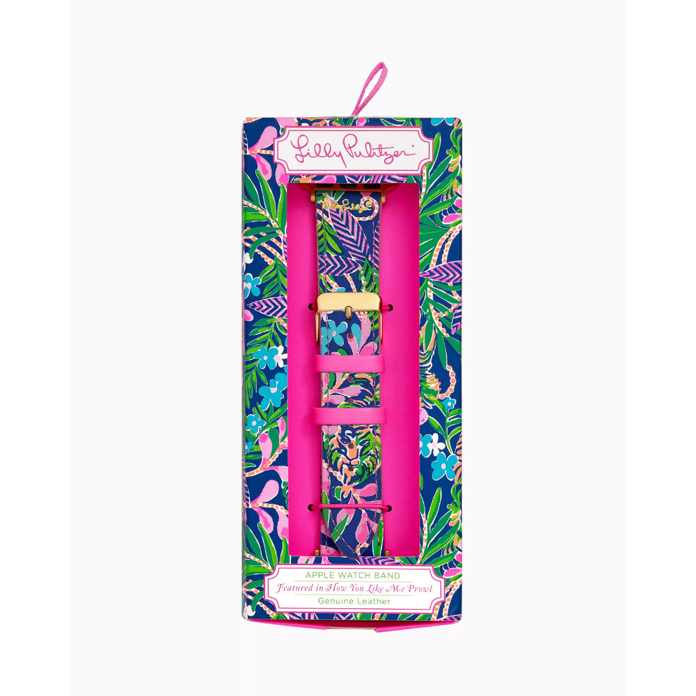Lilly Pulitzer Geniune Leather Watch Band Sized to Fit 42mm, 44mm