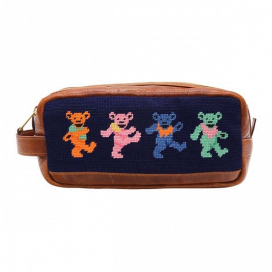 Smathers & Branson Dancing Bears Toiletry Bag- Dark Navy